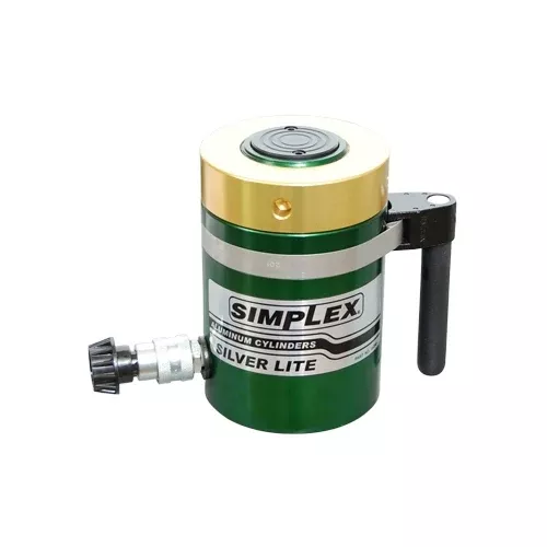 Simplex Aluminum 100 Ton Hydraulic 4" Single Acting Cylinder Locknut RAL1004