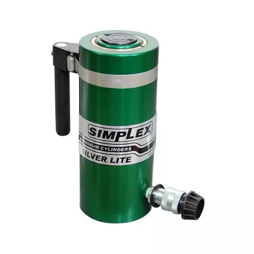 Simplex Aluminum 50 Ton Hydraulic 10" Single Acting Cylinder Spring Return RAS5010B