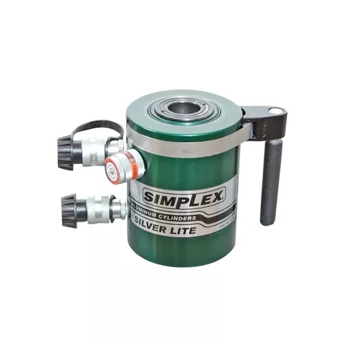 Simplex Aluminum 50 Ton Hydraulic 2" Double Acting Cylinder Center Hole RACD502