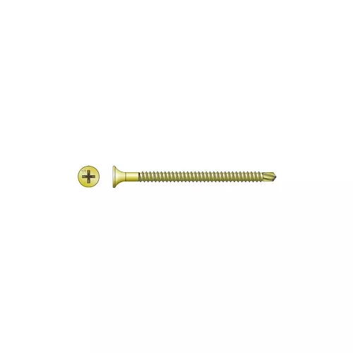 Simpson Strong-Tie DWF #6 x 2-3/8" Quik Drive DWFSD Drywall-to-CFS Screw, Collated, Bugle, Phillips, Zinc Yellow (1500-Pack) DWFSD238PS