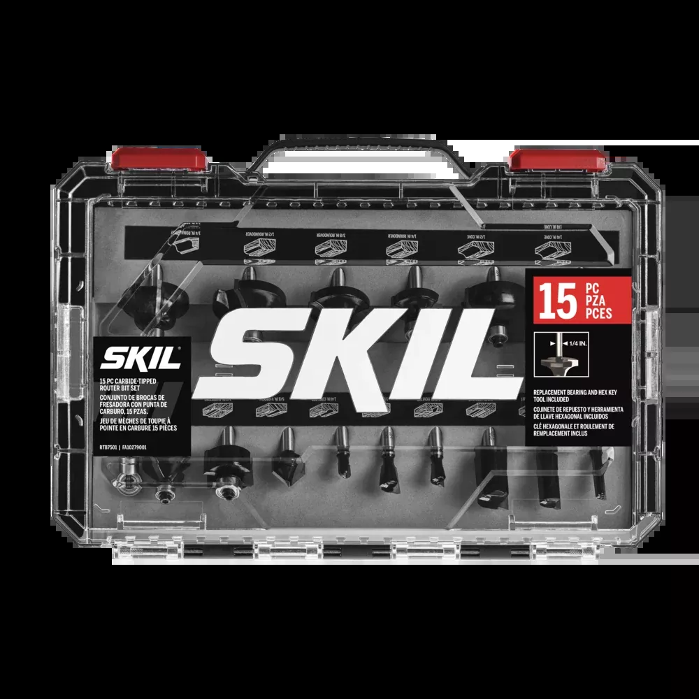 Skil 15 Pc. Carbide-Tipped Router Bit Set RTB7501
