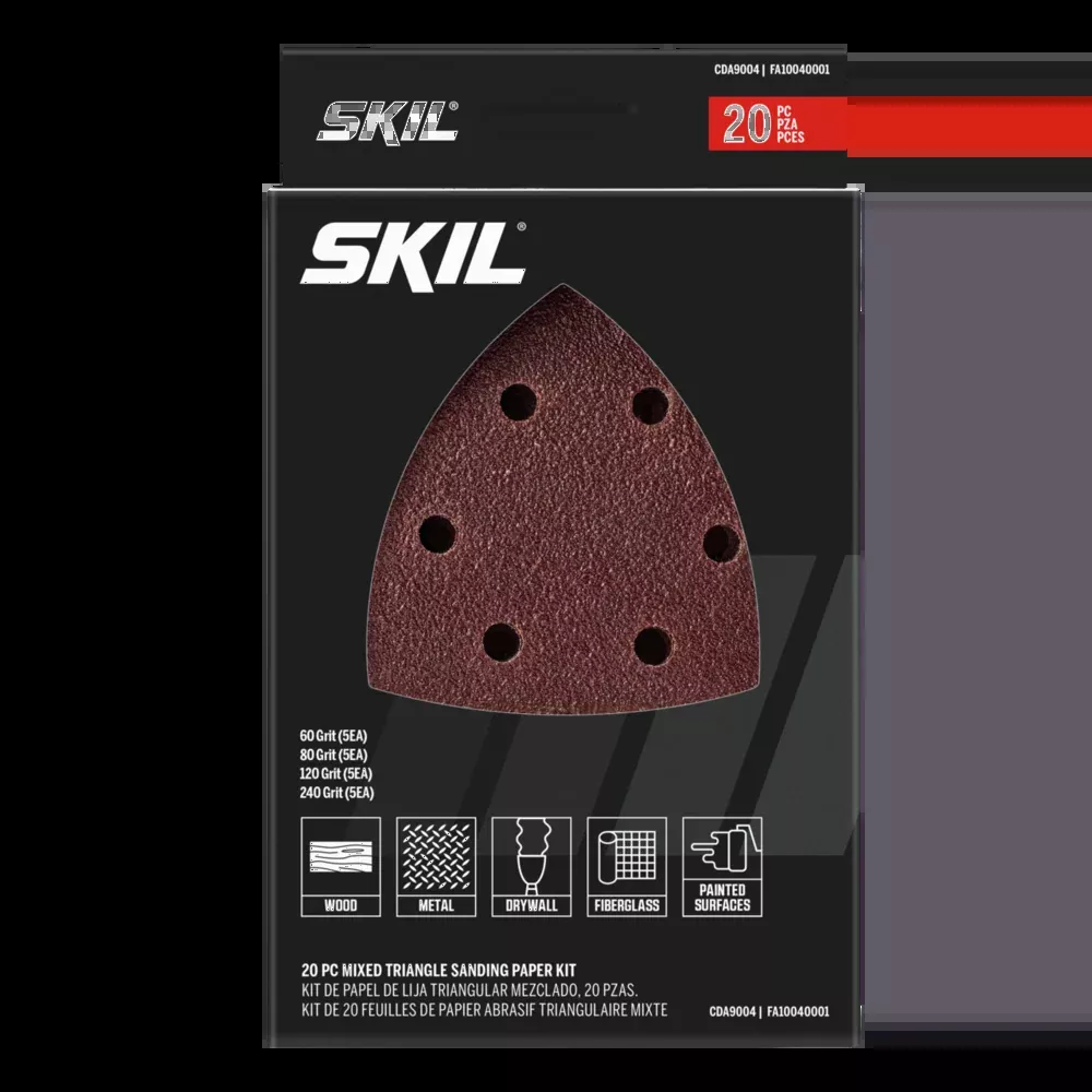 Skil 20-Piece Mixed Triangle Sanding Paper Kit CDA9004