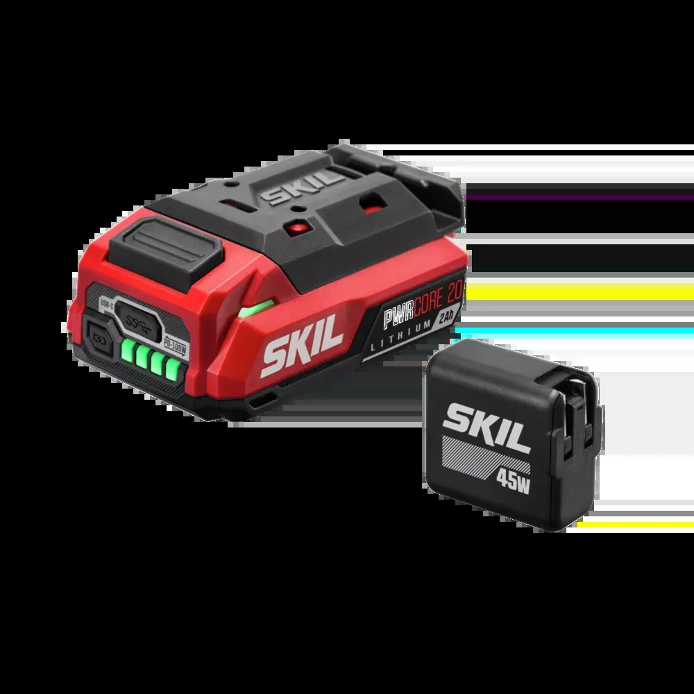 Skil PWRCORE 20 2.0Ah 20V USB-C Battery and Charger Starter Kit CB5100B-11