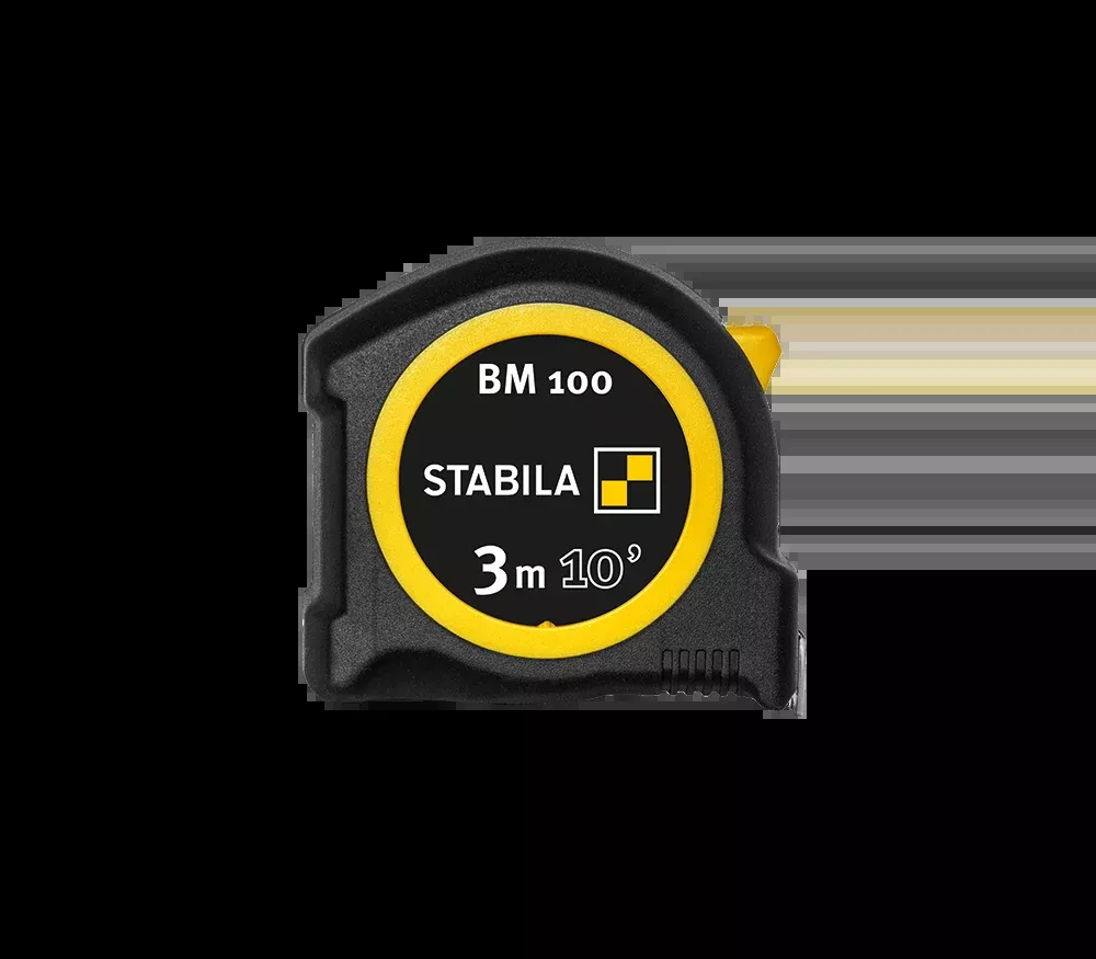Stabila 10 ft. (3m) Pocket Tape Measure, cm/in Scale, BM 100 30810