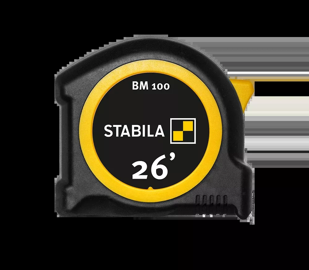 Stabila 26 ft. (8m) Pocket Tape Measure, Imperial Scale, BM 100 30726