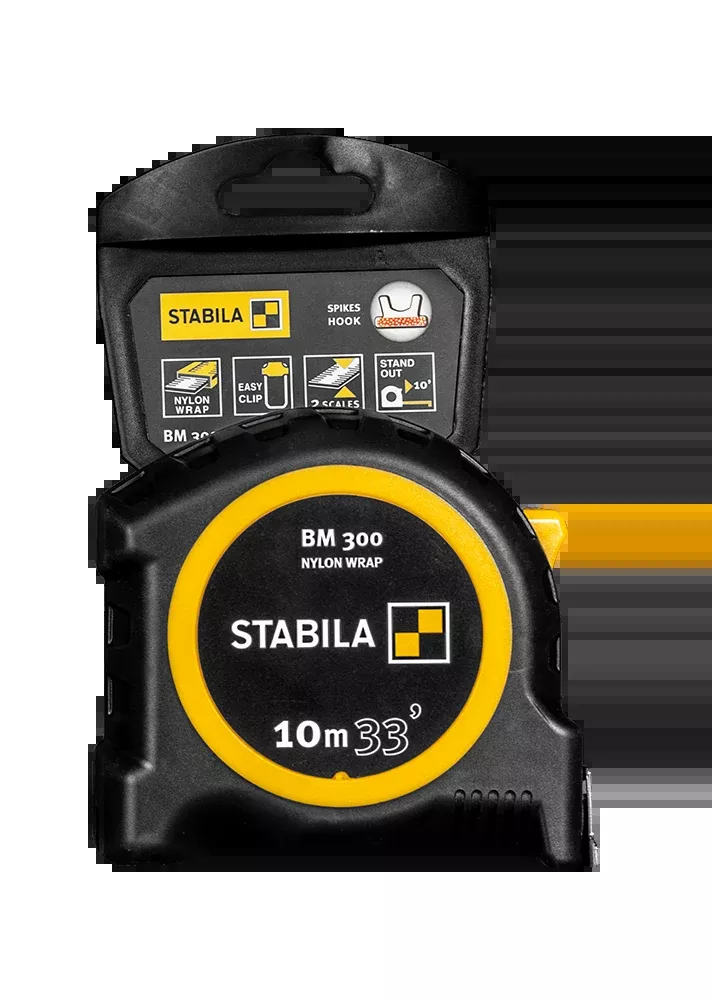 Stabila 33 ft. (10m) Tape Measure, cm/in Scale, BM 300 30633