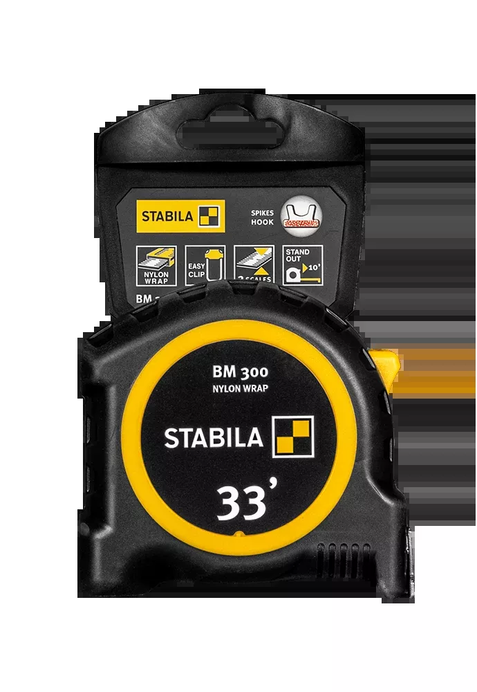 Stabila 33 ft. Tape Measure, Imperial Scale, BM 300 30533
