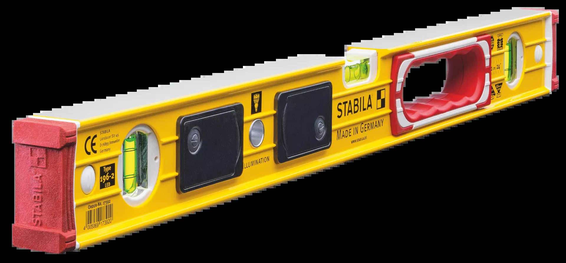 Stabila 48 in. Lighted Vial Level 39340