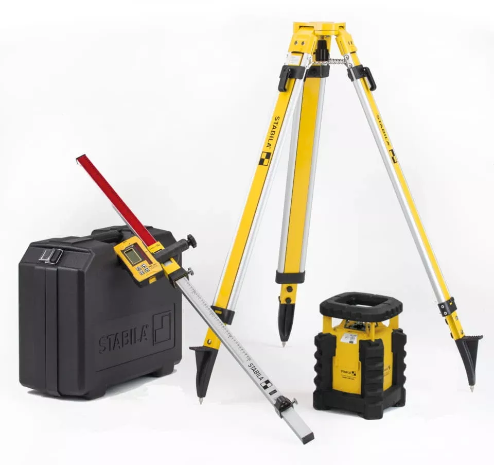 Stabila Rotary Laser Set with Tripod & Grade Rod, LAR 300 05820