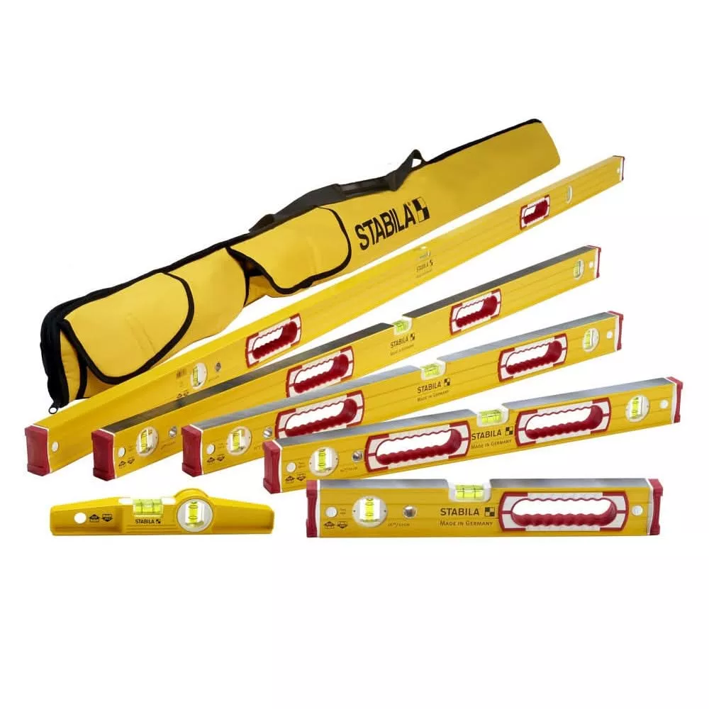 StabilaType 96M 6-Piece Spirit Level Set w/ Level Bag