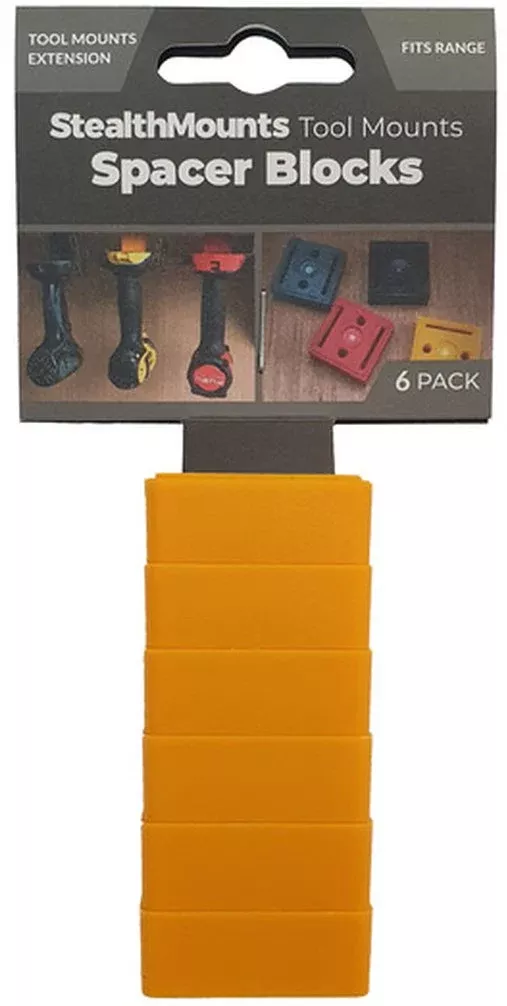 StealthMounts Tool Mount Spacer Blocks Yellow, 6-Pack