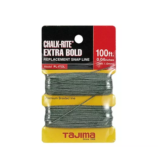 Tajima Tool Chalk-Rite Replacement Line, Extra Bold Braided Line, 1.0 mm x 30m/100 ft. PL-ITOL