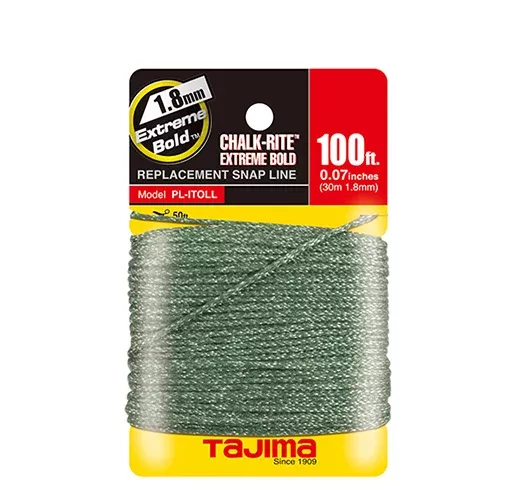 Tajima Tool Chalk-Rite Replacement Line, Extreme Bold Braided Line, 1.8 mm x 30m/100 ft. PL-ITOLL