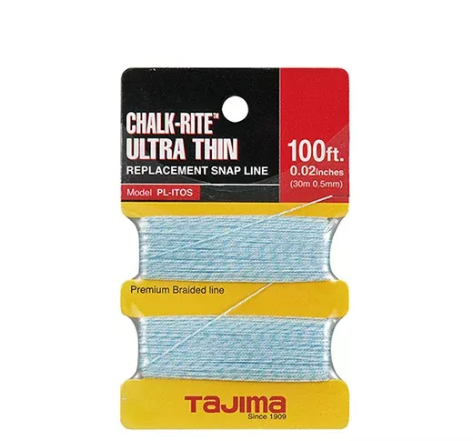 Tajima Tool Chalk-Rite Replacement Line, Ultra-Thin Braided Line, 0.5 mm x 30m/100 ft. PL-ITOS
