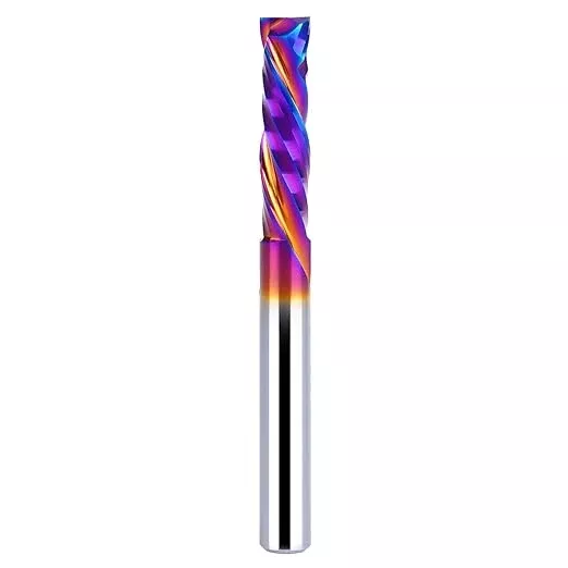 Up & Down Cut Spiral Router Bit 1/4 Inch Shank 1/4 Inch Cutting Diameter, Coating CNC Router Bits End Mill for Wood Cutting, Slot Mortise, Engraving