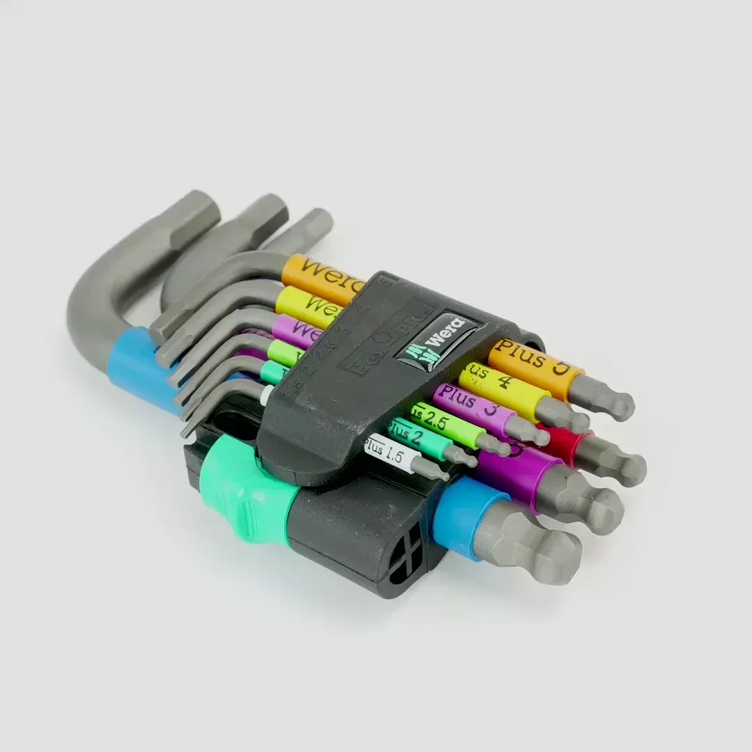 Wera 133164 Multicolor 2 Metric Hex-Plus L-key Set, BlackLaser