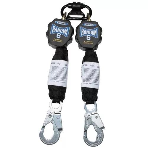 Werner Bantam 6' Web Self-Retracting Lifeline Twinleg Carabiner R431006