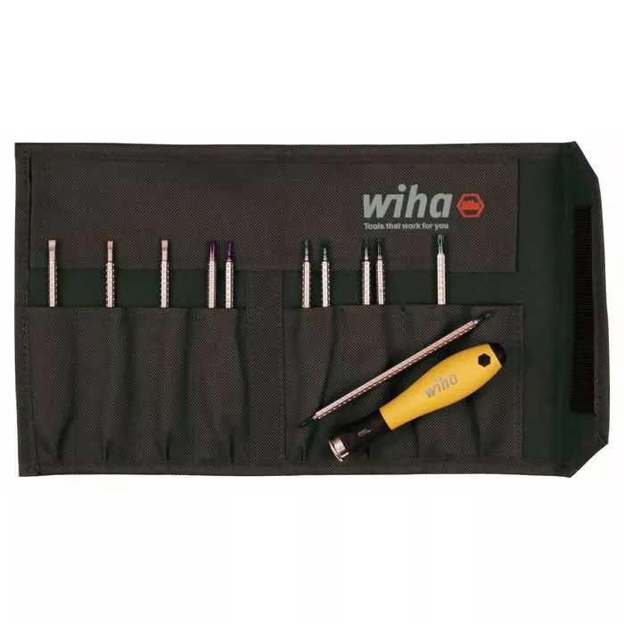 Wiha 26985 12-Piece System 4 ESD Safe Drive-Loc Blade Set