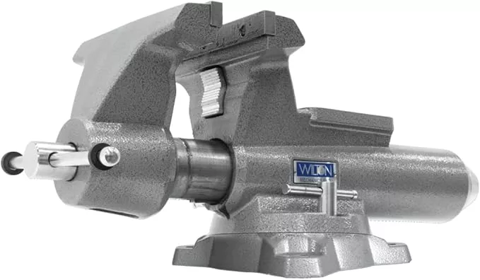 Wilton Mechanics Pro Bench Vise, 10" Jaw Width, 12" Jaw Opening, 5-1/4" Throat (Model 8100M)
