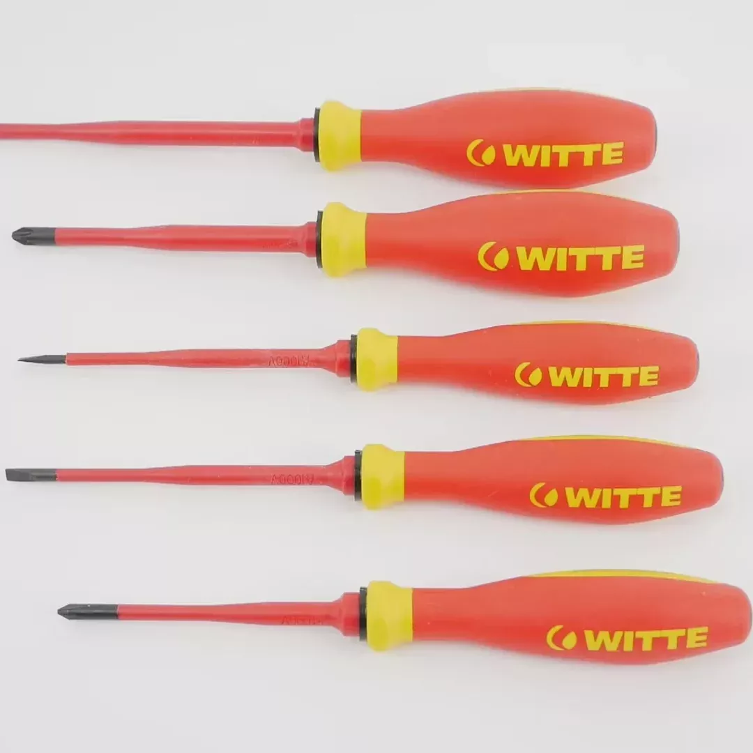 Witte Pro VDE Slim Slotted and Phillips Screwdriver Set, 5 Pieces