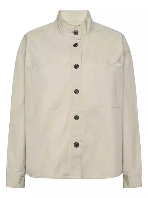 Women’s Versatile Slub Overshirt – Cream