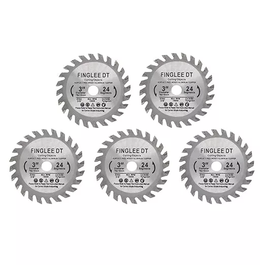 Wood Saw Blade TCT Circular Cutting Blade for Woodworking (5pc 3 inch)