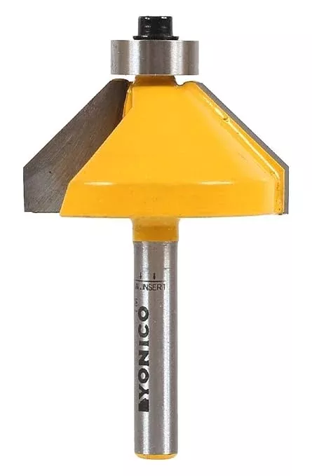 YONICO Chamfer Router Bits Edge Forming 45 Degree 1/4-Inch Shank 13106q