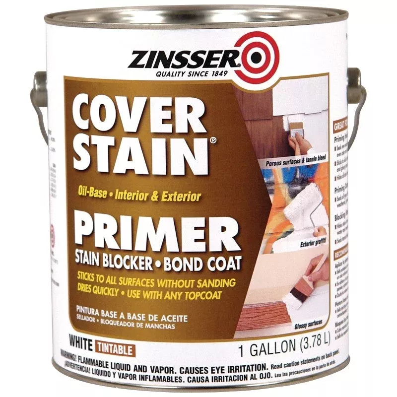 Zinsser 03501 Primer Flat/Matte White 1 gal (Pack of 4)